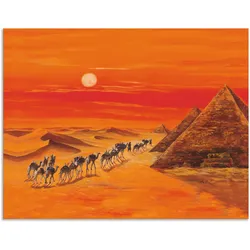 Wandbild ARTLAND "Karawane II", orange (farbe bild(er): orange), B:60cm H:45cm, Bilder, als Alubild, Outdoorbild, Leinwandbild in verschied. Größen