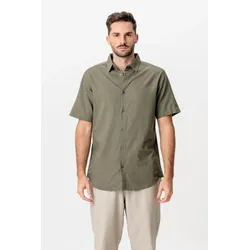Kurzarm -Leinenhemd - Armee - Mann - TeeShoppen