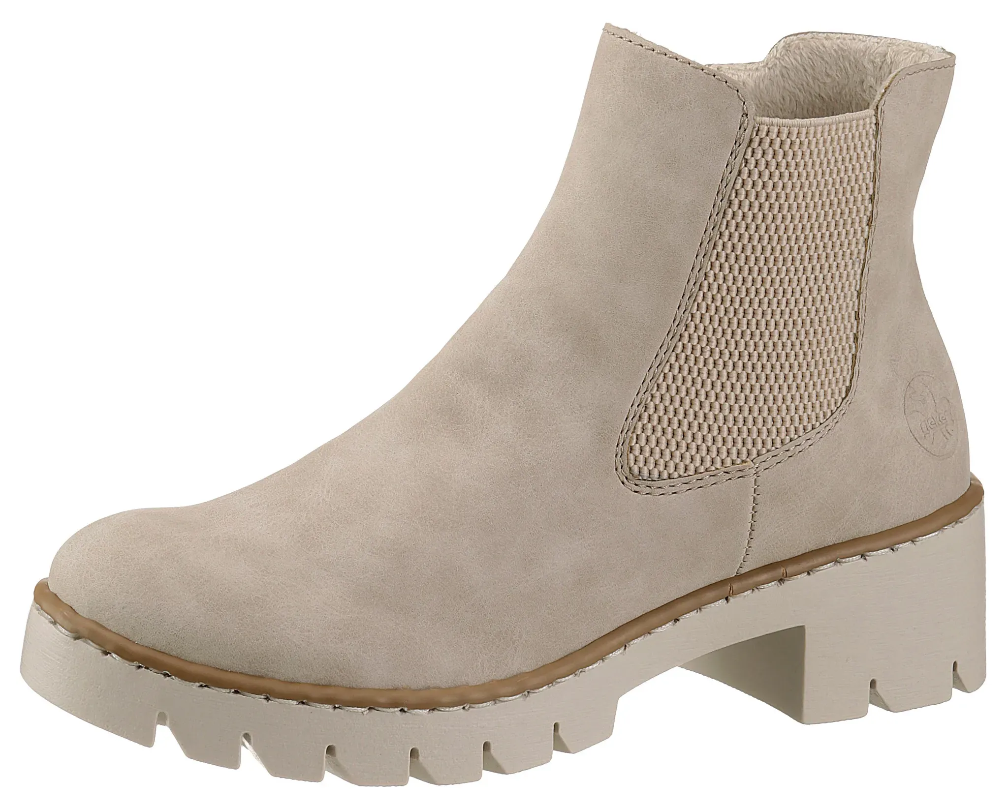 Rieker Chelseaboots, mit heller Profilsohle Rieker creme 36