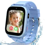 ELEJAFE Smartwatch Kinder, 4G Kinder Smartwatch mit GPS und Telefon, GPS Uhr Kinder mit Wasserdicht SOS Videoanruf Voice Chat Schulmodus, Kinder-Smartwatch Geschenk für Mädchen und Jungen