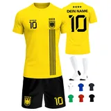 Deutschland Trikot Kinder Herren Damen WM 2026 Fussball Geschenke Jungen Coole Sachen für Jungs Fußball Trainingsanzug Tshirt EM Shirt geschenk junge 10 jahre Fußballtrikot Mädchen Set IIIII20Fo7IIIII - 134