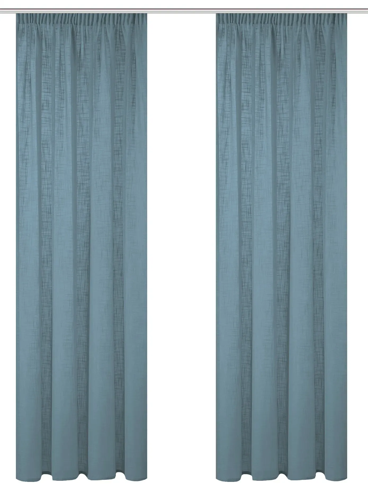 Gardine HEINE HOME Gr. 3, blau (rauchblau), B:140cm H:245cm, Polyester, Gardinen, Gardine