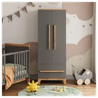 VitaliSpa Kinderkleiderschrank Malia 70 x 186,8 cm Holzwerkstoff grau