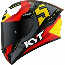 KYT TT Course Flux Helm, rood-geel, S Voorman