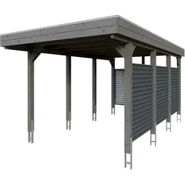 SKANHOLZ Friesland Hybrid Set 11 3,14 x 5,55 m schiefergrau inkl. Rück- und Seitenwände