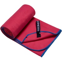 Cressi Schnelltrockentuch, Mikrofaser Unisex-Sporthandtuch für Erwachsene, Rot/Blau, 90 x 180 cm