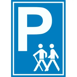 Wanderer Parkplatz Aufkleber A0 (841x1189mm)