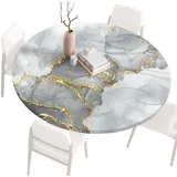 Gartentischdecke Rund Tischdecke Rund 140 120 80 60 cm, Spanntischdecke Rund Tablecloth, Tischdecke Rund Outdoor Abwaschbar Tischtücher, Round Table Cloth, Runde Tischdecke für draußen 100cm H