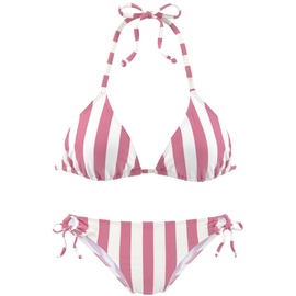 VENICE BEACH Triangel-Bikini, Damen rosa-weiß, Gr.34 Cup A/B,
