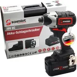 Schmidt Security Tools Akku-Schlagschrauber ID-180 LED - 300Nm 3-Gang 1/4' HEX, Bürstenloser Motor, Inkl. 20V 4Ah Akku & Ladegerät, Kompakt mit LED-