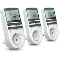 Bearware 3x Zeitschaltuhr LCD-Display / 3680W / 10 konfigurierbare Programme