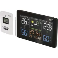 EMOS Drahtlose Wetterstation E5111, Wetterstation, Schwarz, Weiss