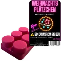 WonderWax Duftwachs WonderWax® Neon Duftriegel 6 x Duftwachs Kreise (Weihnachtsplätzchen), Duftrichtung: Weihnachtspudding