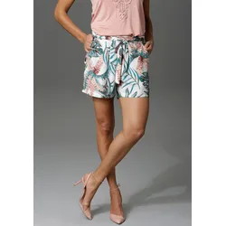 Aniston CASUAL Shorts, mit unterschiedlichen Drucken Aniston CASUAL wollweiß-grün-altrosa-braun 42
