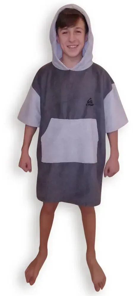 Kynay Microfiber Youth Poncho - Grey - One Size