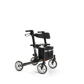 Vermeiren Reise | Rollator Quava Leichtgewicht 2-fach faltbar superklein leicht, ROT 1 St