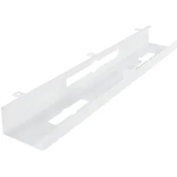 KADIMA DESIGN Kabelkanal Schreibtisch 80x7x13 cm breit Untertisch Kabelführung weiß, Kabelmanagement Kabelwanne Pulverbeschichtet, Kabelschacht waagrecht