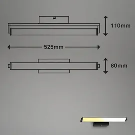 Brilo - Dimmbare LED-Wandleuchte LED/18W/230V 2700-4000K schwarz - Schwarz