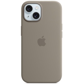Apple Silikon Case mit MagSafe für iPhone 15 tonbraun