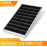 Solarmodul Solarpanel 100W Photovoltaik Solaranlage Monokristallin Wohnmobil Camping Pumpen 0% MwSt