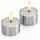uYuni LED Teelichter 4,1x2,3 cm 2 St. silber