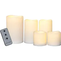 Star Trading LED Pillar Kerze Paul 15 cm weiß 5 St.