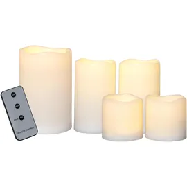 Star Trading LED Pillar Kerze Paul 15 cm weiß 5 St.