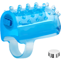 Fingervibrator inklusive Batterien, hellblau