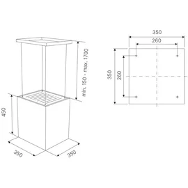 Küppersbusch Unterbauhaube 35 cm Schwarz