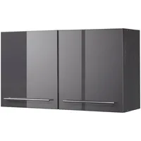 kochstation Hängeschrank KS-Wien 100 x 34 x 57 cm Grau