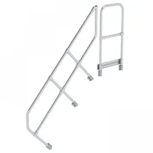 Günzburger Munk Handlauf für Treppe mit Plattform 45° 6 Stufen