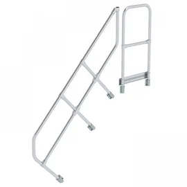 Günzburger Munk Handlauf für Treppe mit Plattform 45° 6 Stufen