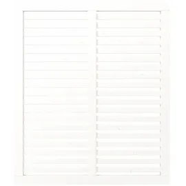 Plus Sichtschutzelement 120 x 140 cm Weiß Holz