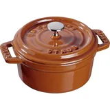 Staub Cocotte Bräter Bratentopf Topf Kochtopf, rund, 10 cm, Zimt Gusseisen