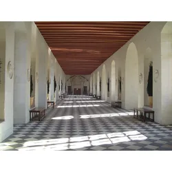 Fototapete PAPERMOON "Chenonceau Schloss", bunt, B:4,5m L:2,8m, Vlies, Tapeten