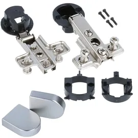 MS Beschläge Vitrinenscharnier Ø 26mm 1 Set Chrom matt
