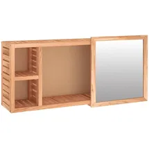 vidaXL Spiegelschrank 80x17x34 cm Massivholz Nussbaum