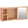 vidaXL Spiegelschrank 80x17x34 cm Massivholz Nussbaum