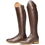 WEHAM Braun,44,Reitstiefel für Damen und Herren, Retro-Schnürstiefel aus PU-Leder, lange Reitstiefel für Anfänger - 44 EU
