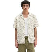 Marc O'Polo Kurzarmhemd mit sommerlichem Blattmotiv Beige XL
