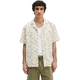 Marc O'Polo Kurzarmhemd mit sommerlichem Blattmotiv Beige XL
