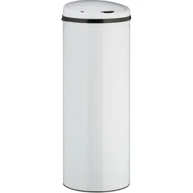 Relaxdays Sensor Mülleimer 50,0 l weiß