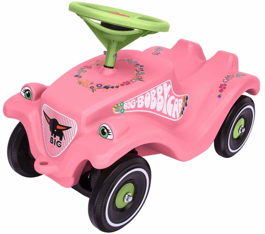BIG Rutscherauto BIG Outdoor Spielzeug Fahrzeug Bobby Car Classic Flower pink 800056110