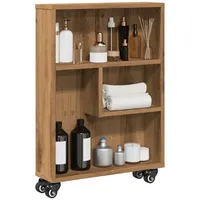 VidaXL Aufbewahrungswagen Schmal Artisan-Eiche 48x13x68 Holzwerkstoff