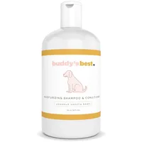 Buddy's Best Natürliches Hundeshampoo und Conditioner in einem - Hypoallergenes Haferflocken-Shampoo für Hunde mit empfindlicher Haut, Kokosnuss-Vanilleschote - 16 Unzen
