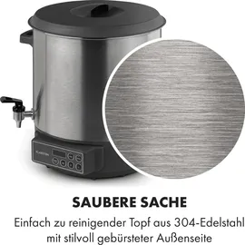 Klarstein Lady Marmalade Einkochautomat 27 l Edelstahl