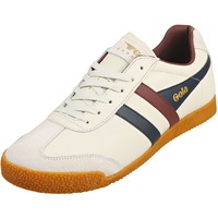 GOLA Unisex Harrier Leather Sneaker, Off White/Burgundy/Navy, 45 EU - 45 EU