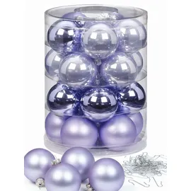 MAGIC by Inge Magic Weihnachtskugeln Glas 6cm, 20 STK. Christbaumkugeln (Champagne)