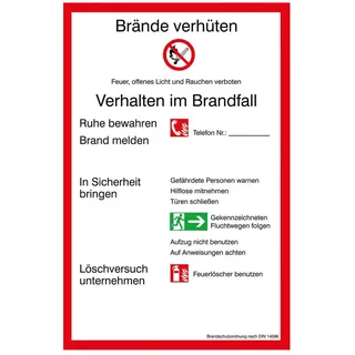 SafetyMarking Brandschutzordnung (PVC) 200x300mm