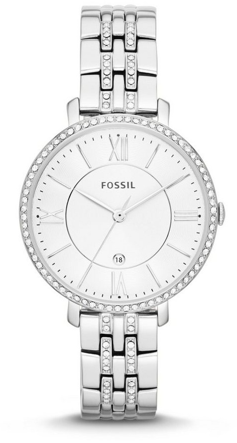 Fossil Quarzuhr, Fossil Damen Analog Quarz Uhr mit Edelstahl Armband ES3545